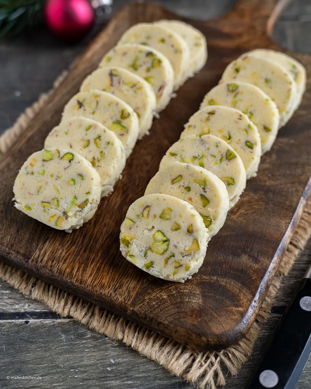 Pistazien Plätzchen vor dem Backen