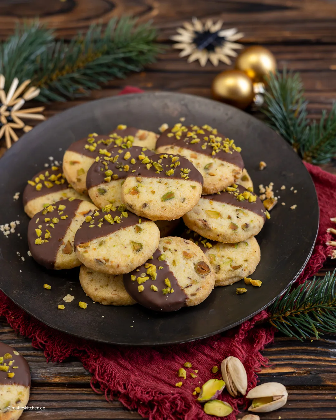 Pistazien Plätzchen  für Weihnachten